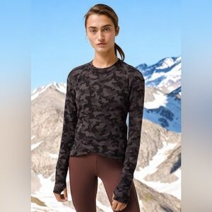 LULULEMON RULU CLOSE TO CROSSING Long-Sleeve Shirt Size4 Heritage Camo